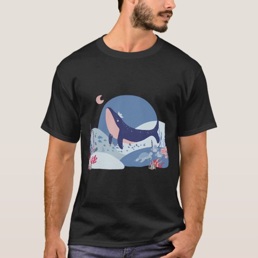 T-shirt la baleine et la lune (Devant)