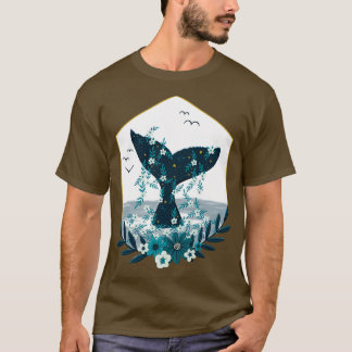 T-shirt La baleine florale