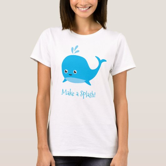 T-shirt La baleine mignonne de bébé font sensation (Devant)