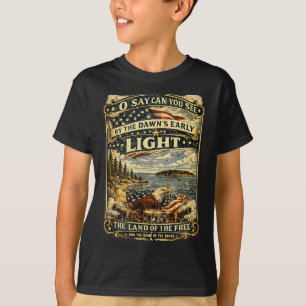 T-shirt La Bannière étoilée Patriotique États-Unis 4 juill