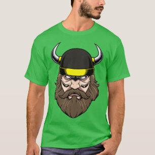 T-shirt La Barbe Comme Une Barbe Viking Hipster Hommes Ple