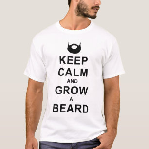 T-shirt La barbe gardent le logo calme de noir de chemise