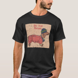 T-shirt La baronne femme conception de teckel