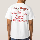 T-shirt La barre sale et le gril de Don (Dos)