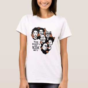 T-shirt La beauté de l'unité noire Mois de l'histoire noir
