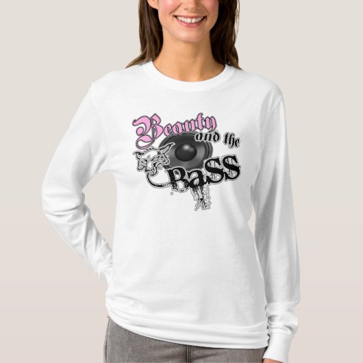 T-shirt La beauté et techno de transe BASSE l'électro (Devant)