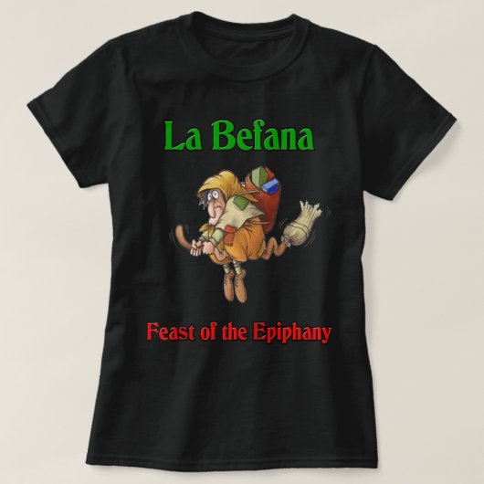 T-shirt La Befana Fête de l'Epiphanie Raglan Baseball Te (Design devant)