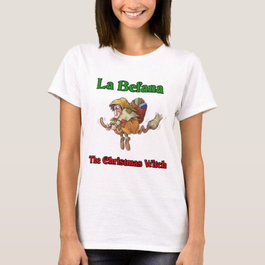 T-shirt La Befana la sorcière de Noël. (Devant)
