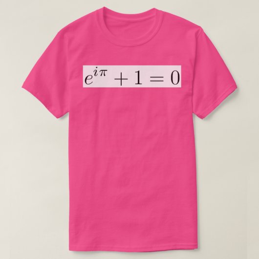 T-shirt La belle équation Eulerx27s Identité (Design devant)