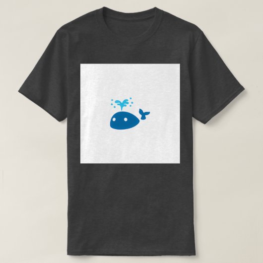 T-shirt La belle grande baleine bleue (Design devant)