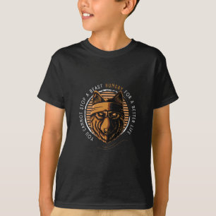 T-shirt La bête du loup avec des citations sur la vie