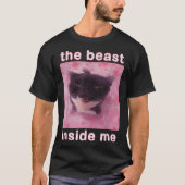 T-shirt La bête en moi drôle Mème de chat Sarcastique Inap (Devant)