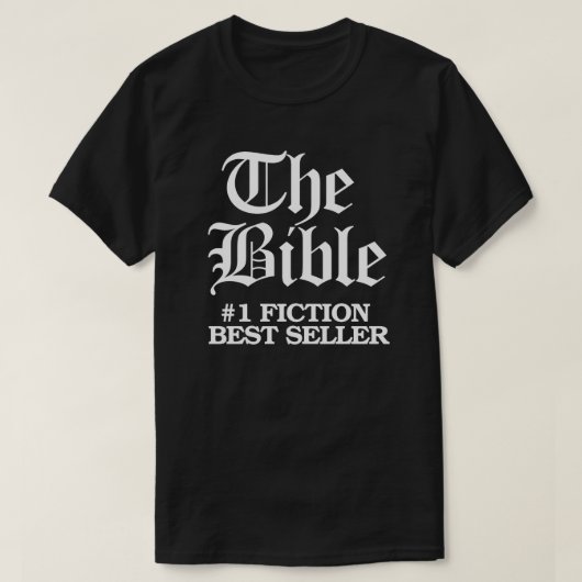 T-shirt La Bible : #1 Fiction Meilleur Vendeur (Design devant)