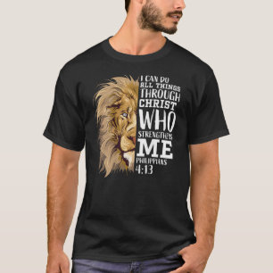 T-shirt La Bible Chrétienne Verse Cadeaux Hommes Papa Lion