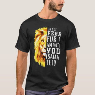 T-shirt La Bible Chrétienne Verse La Foi Sur La Peur Lion