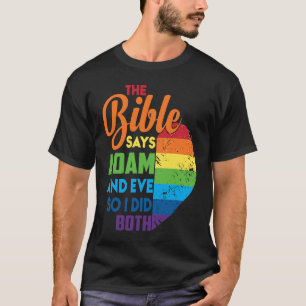 T-shirt La Bible dit Adam et Eve alors j'ai fait les deux
