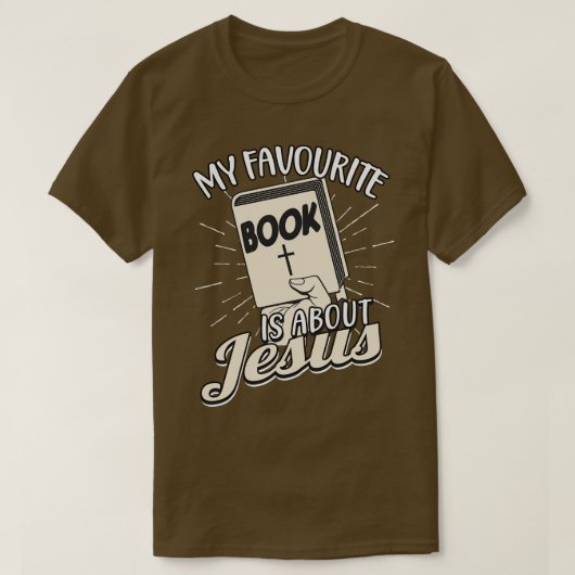 T-shirt La Bible préférée Livre Jésus (Design devant)