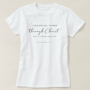 T-shirt La Bible Verse Philippiens 4:13 Je Peux Faire Tout