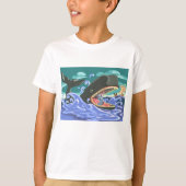 T-shirt La Biblique Jonah et la Scène de l'Océan Baleine (Devant)