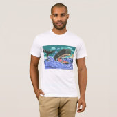 T-shirt La Biblique Jonah et la Scène de l'Océan Baleine (Devant entier)