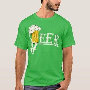 T-shirt La bière B est déjà pendue de travers
