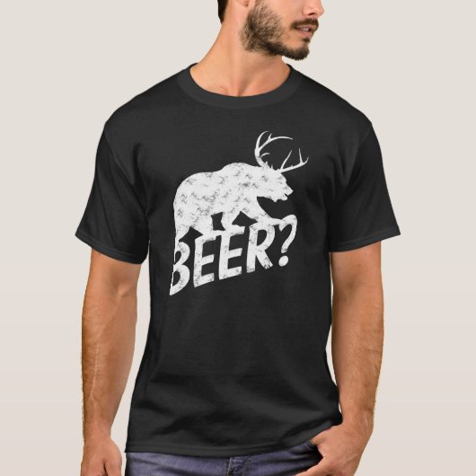 T-shirt La bière de cerfs communs d'ours (Devant)