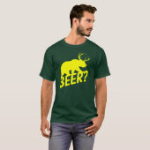 T-shirt La bière de cerfs communs d'ours (Devant entier)