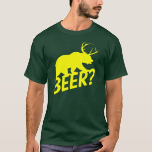T-shirt La bière de cerfs communs d'ours