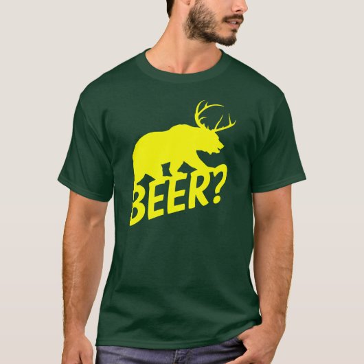 T-shirt La bière de cerfs communs d'ours (Devant)