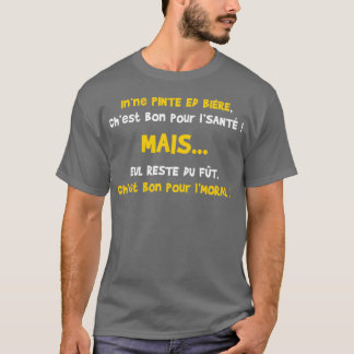 T-shirt La bière de pinte est bonne pour la santé