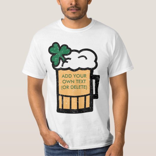 T-shirt La bière de St Patrick (personnalisable) (Devant)
