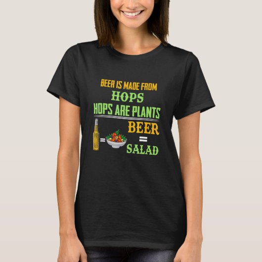 T-shirt La Bière Est Fabriquée À Partir De houblon Les hou (Devant)