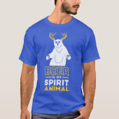 T-shirt La bière est mon animal d'esprit (Devant)