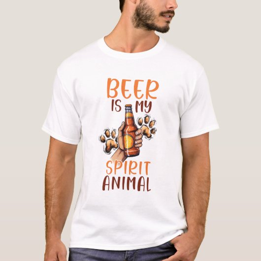 T-shirt La bière est mon esprit (Devant)