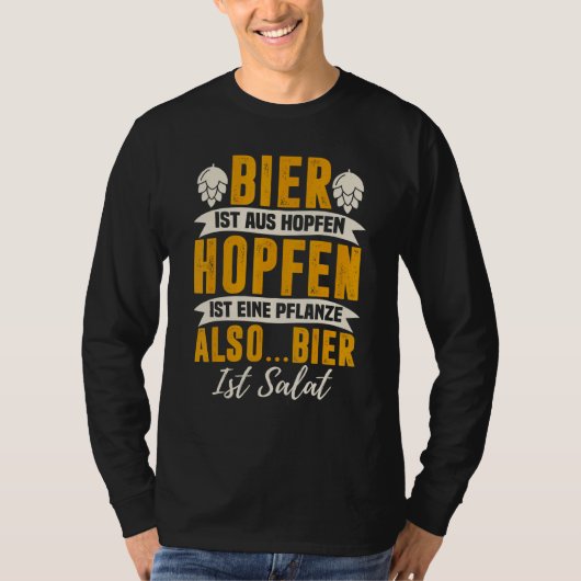 T-shirt La bière est salée Bière Hops (Devant)