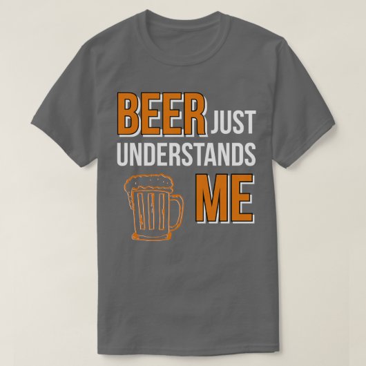 T-shirt La bière me comprend (Design devant)