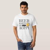 T-shirt La bière me fait la chemise des hommes drôles de (Devant entier)