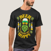 T-shirt 'La bière me rend joyeux' (Devant)