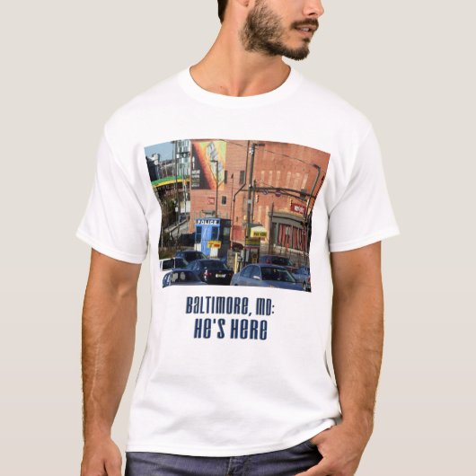 T-shirt La boîte bleue arrive (Devant)