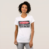 T-shirt La BOUCHE d'avertissement FONCTIONNE PLUS (Devant entier)