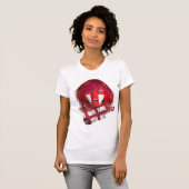 T-shirt La boule, la fille et le drapeau (Devant entier)