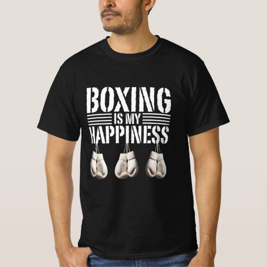 T-shirt la boxe est mon bonheur (Devant)