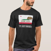 T-shirt La Californie, En Quittant À Gauche, Avait Assez D (Devant)