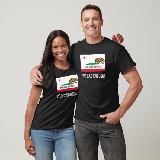T-shirt La Californie, En Quittant À Gauche, Avait Assez D (Unisexe)