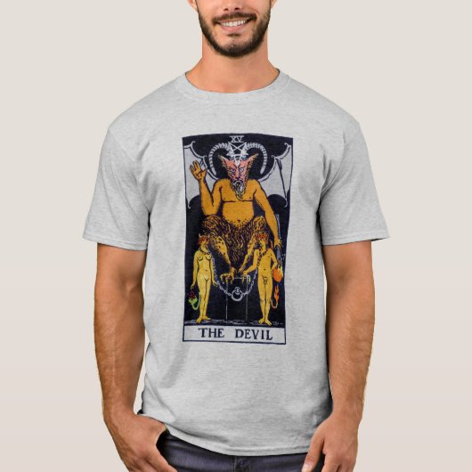 T-shirt La carte de tarot de diable (Devant)