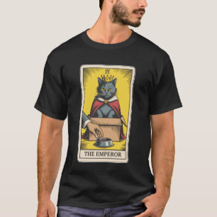 T-shirt La carte de tarot de l'Empereur Chat dans la gamel