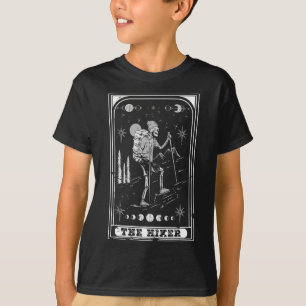 T-shirt La carte de tarot de squelette gothique randonnée