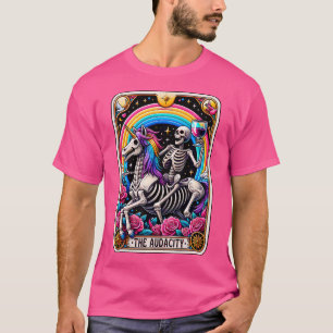 T-shirt La Carte de Tarot Drôle Audace Mystique Squelette
