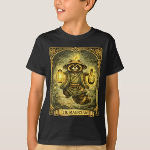 T-shirt La carte de tarot du magicien Tanuki Yokai Raton l
