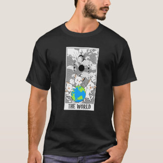 T-shirt La carte du monde Tarot Carte de chat drôle Un Tar